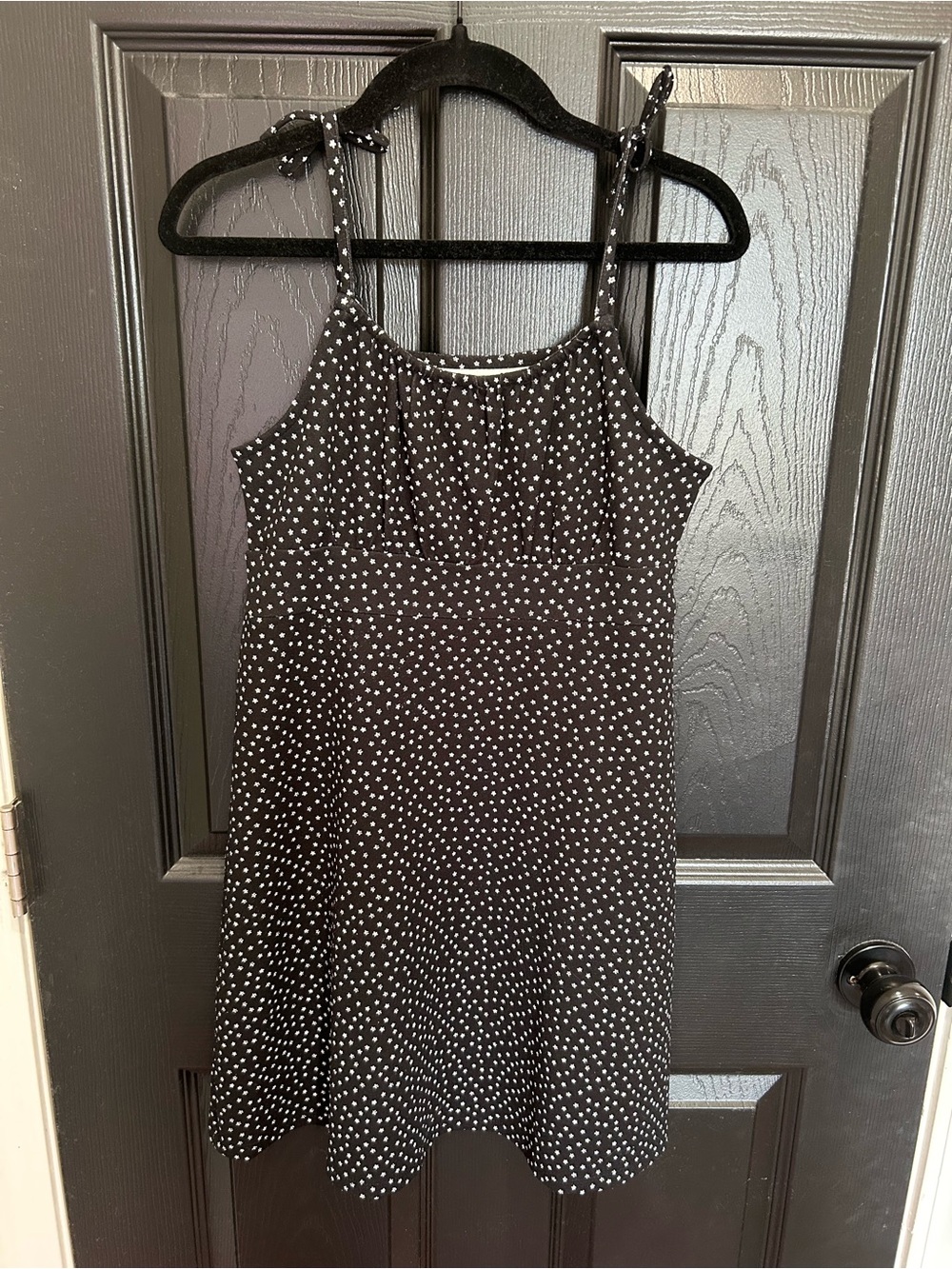 Limited Too Black and White Polka Dot Tie-Shoulder Kids Dress